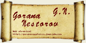 Gorana Nestorov vizit kartica